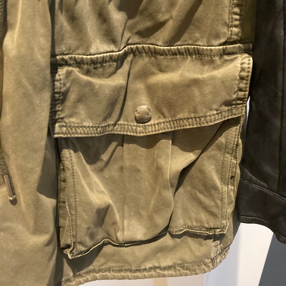 Talula army jacket with real leather sleeves, XS - Picture 2 of 7